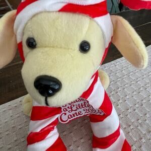 Raising Canes Plush Dog Holidays 2024 Peppermint Stripe Promotion Christmas